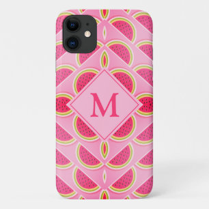 Capa Para iPhone 11 Melancia Rosa Girassol Monograma