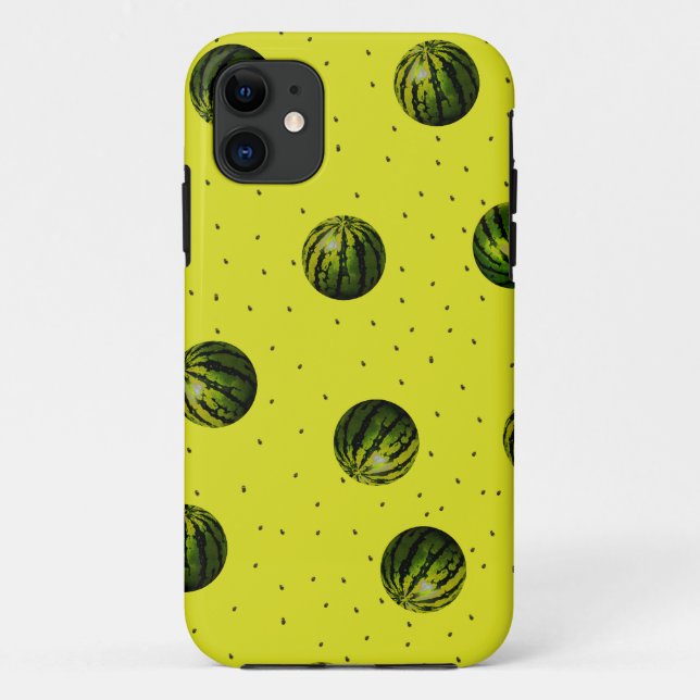 Capa Para iPhone 11 melancias e produtos de sementes (Verso)