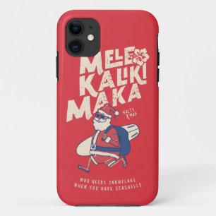 Capa Para iPhone 11 Mele Kalikimaka - Papais noeis engraçados Natal n