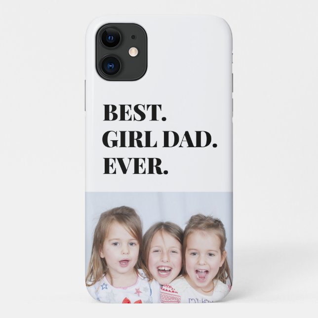 Capa Para iPhone 11 Melhor Foto De Pai De Rapariga (Verso)