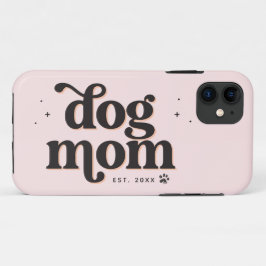 Capa Para iPhone 11 Melhor Mãe de Cachorro Tipografia Retro Moderna e 