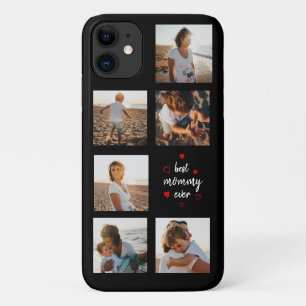 Capa Para iPhone 11 Melhor Mamãe do Mundo Colagem de Fotos Dia das Mãe