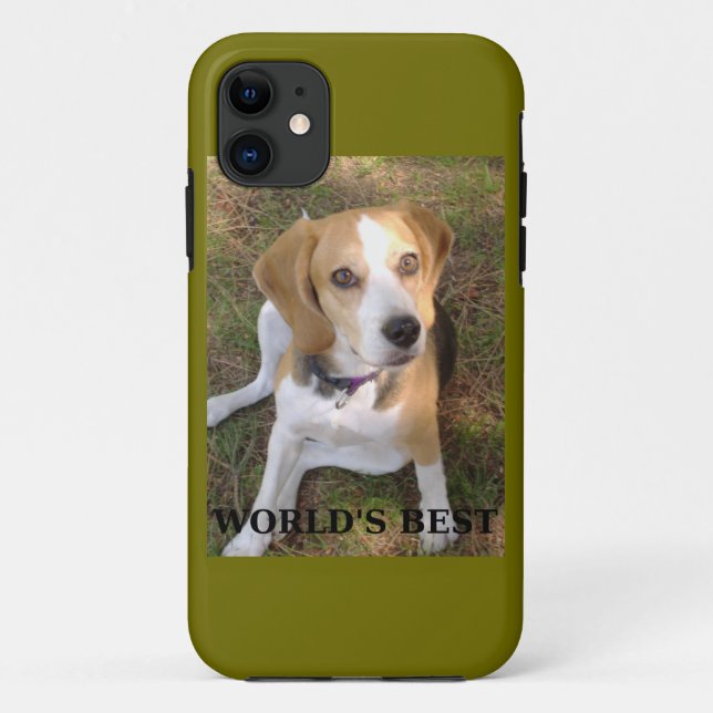 Capa Para iPhone 11 melhor mundo de beagle (Verso)