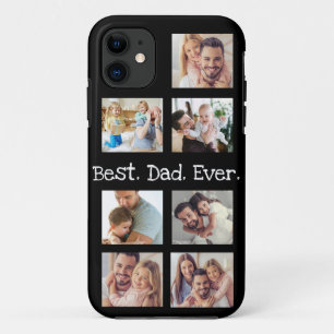 Capa Para iPhone 11 Melhor Pai de Colagem de Fotografias do Ca Preto e