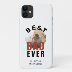Capa Para iPhone 11 Melhor Pai de Tipografia Foto do Dia dos Pais