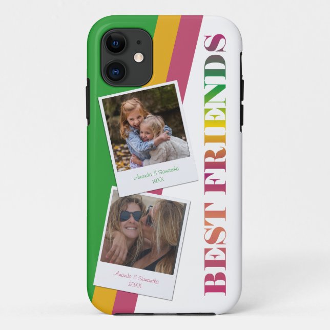 Capa Para iPhone 11 Melhores Amigos Modernos | Estojo de Foto Case-Mat (Verso)