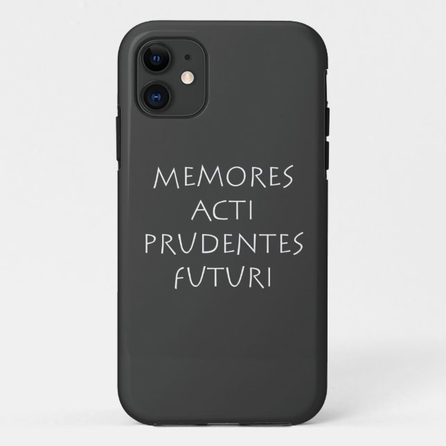 Capa Para iPhone 11 Memores actos prudentes futuri (Verso)