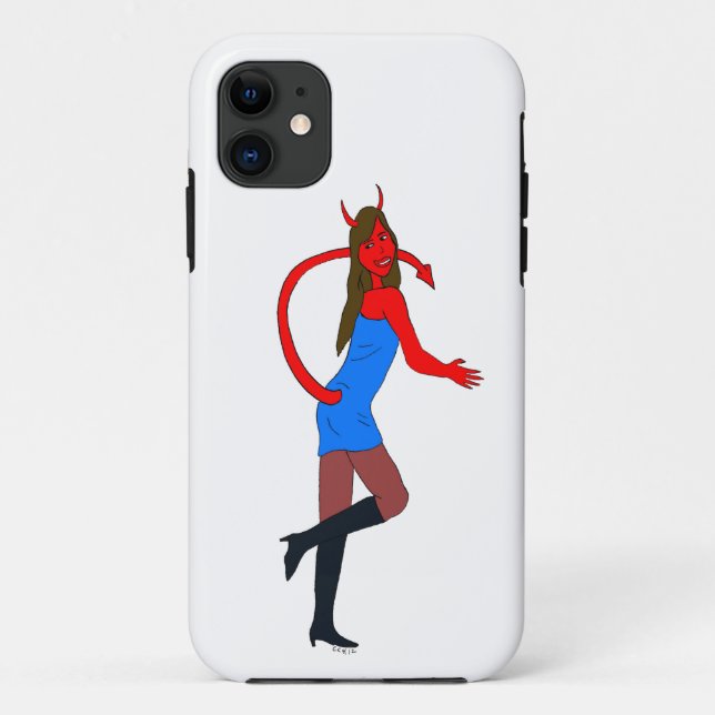Capa Para iPhone 11 menina diabólica (Verso)