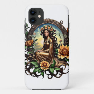 Capa Para iPhone 11 Menina do Flor