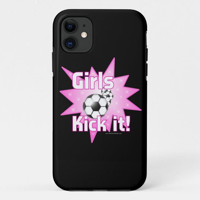 Capa Para iPhone 11 Meninas Chutam Futebol (Verso)