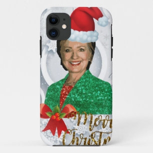 Capa Para iPhone 11 merry xmas Hillary clinton