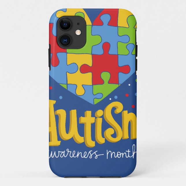 Capa Para iPhone 11 mês de conscientização sobre autismo (Verso)