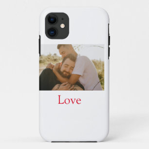 Capa Para iPhone 11 Mês do orgulho adicionar foto de casal gay nome am