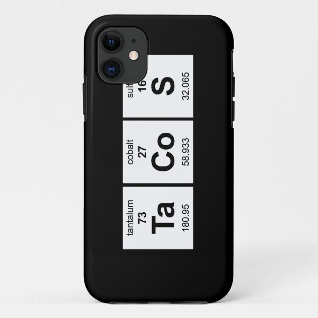 Capa Para iPhone 11 Mesa periódica dos TaCoS (Verso)