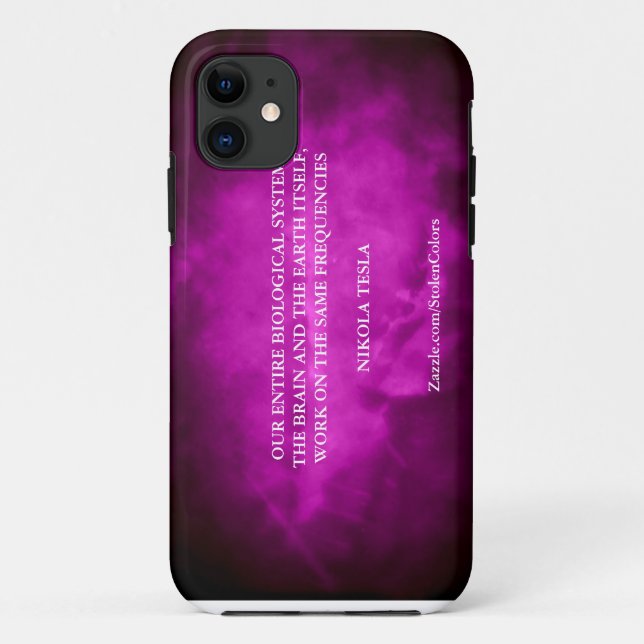 CAPA PARA iPhone 11 MESMAS FREQUÊNCIAS - NIKOLA TESLA (Verso)