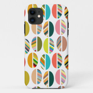 Capa Para iPhone 11 Metades Ovalas em Faixa