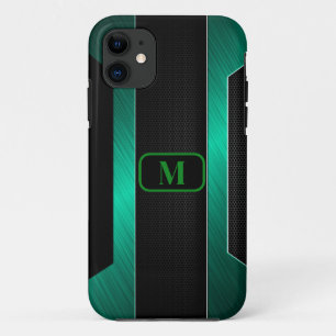 Capa Para iPhone 11 Metais Verdes Semelhantes Monogramas