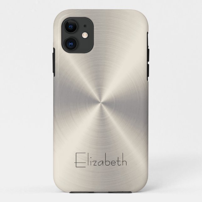 Capa Para iPhone 11 Metal de aço inoxidável (Verso)