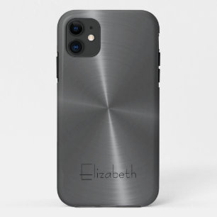 Capa Para iPhone 11 Metal de aço inoxidável cinzento