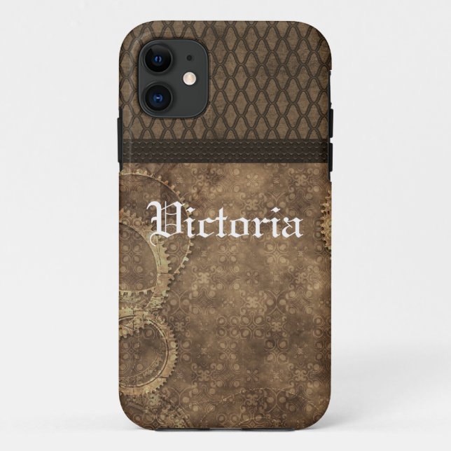 Capa Para iPhone 11 Metal Gear Steampunk BT ID iPhone 5 Case, Brown (Verso)
