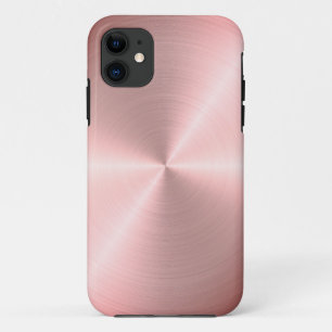 Capa Para iPhone 11 Metálico Radial Rosa Dourado  Personalizado