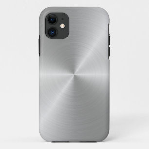 Capa Para iPhone 11 Metálico Radial Silver Polido  Personalizado