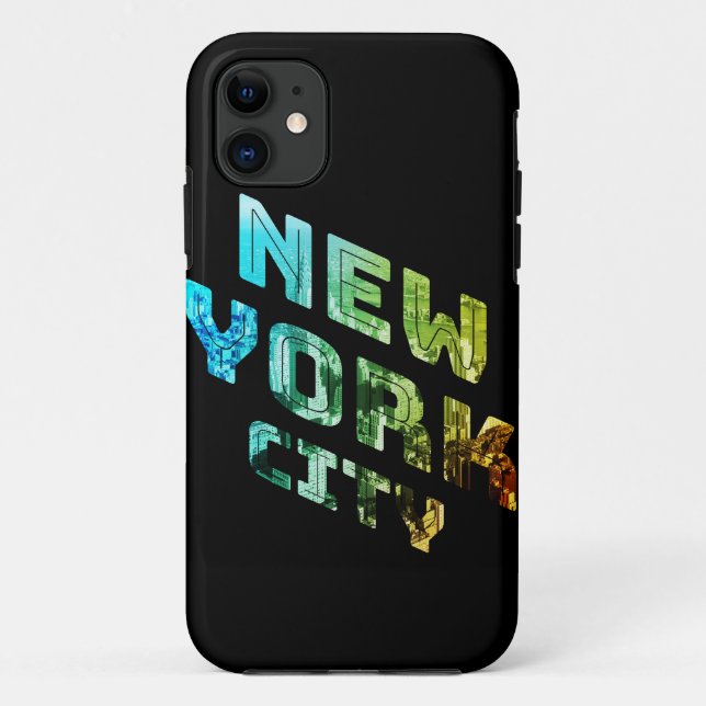 Capa Para iPhone 11 Metro de Manhattan Centro Skyline Nova Iorque NYC (Verso)