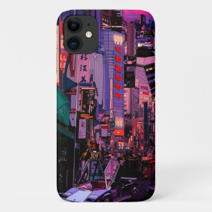 Capa Para iPhone 11 Metrópolis Neon Cyberpunk