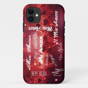 Capa Para iPhone 11 "Meu amor" em diferentes línguas