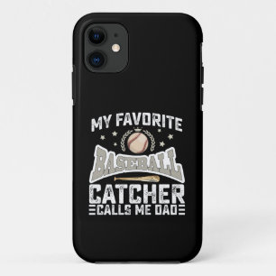 Capa Para iPhone 11 Meu Catcher de Beisebol Favorito Me Chama de Papai