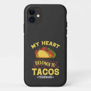 Capa Para iPhone 11 Meu Coração Pertence Aos Tacos