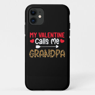 Capa Para iPhone 11 Meu Dia dos Namorados Me Chama de Vô Leopardo Búfa