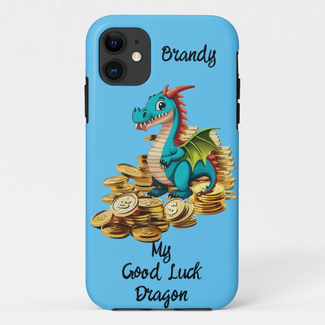 Capa Para iPhone 11 Meu Dragão da Boa Sorte Personalizável  (Verso)
