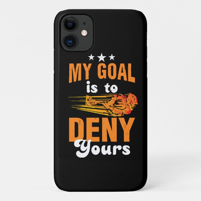 Capa Para iPhone 11 Meu Objetivo É Negar O Seu Lacrosse (Verso)