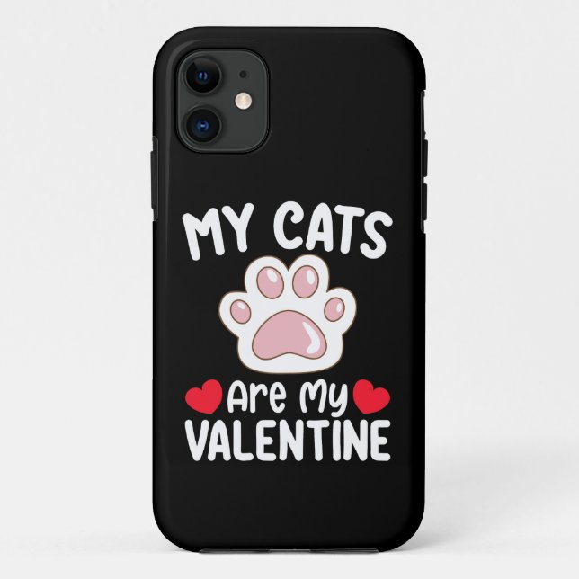 Capa Para iPhone 11 Meus Gatos São Meus Amantes De Pet Engraçados No D (Verso)