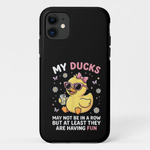 Capa Para iPhone 11 Meus Patos Podem Não Estar em Fila Humor Divertido