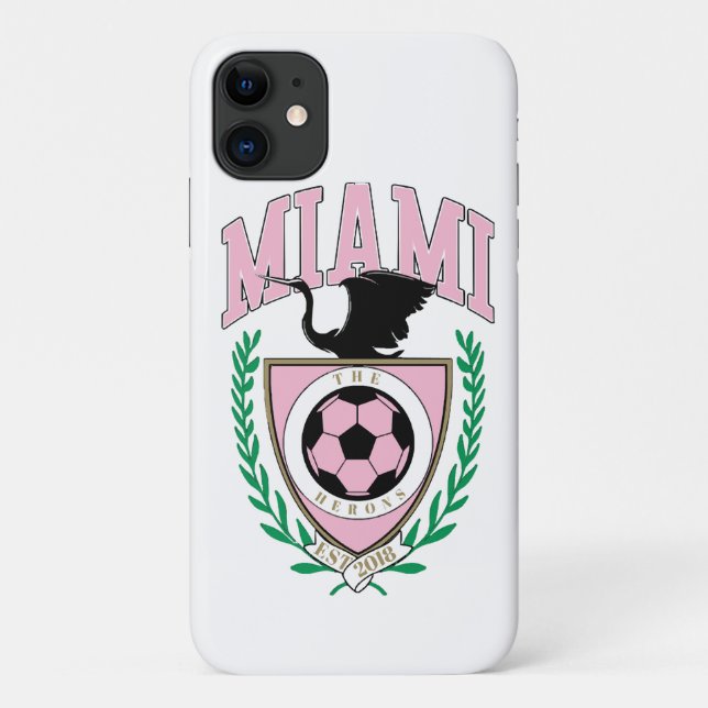 Capa Para iPhone 11 Miami Futebol Varsity Estilo  (Verso)