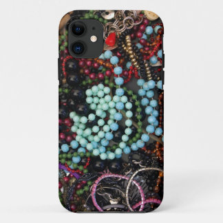 Capa Para iPhone 11 miçangas coloridas