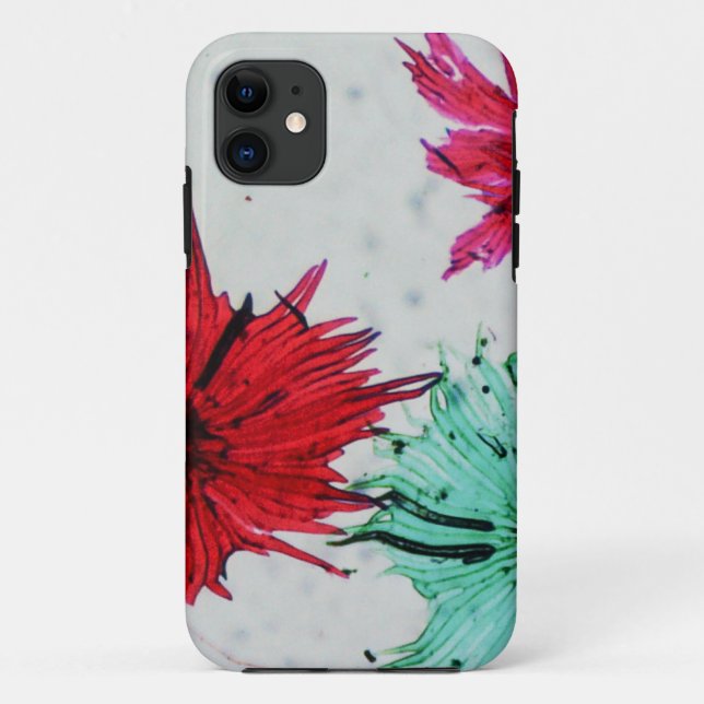 Capa Para iPhone 11 Micrografia das pilhas de Apple vista através do (Verso)