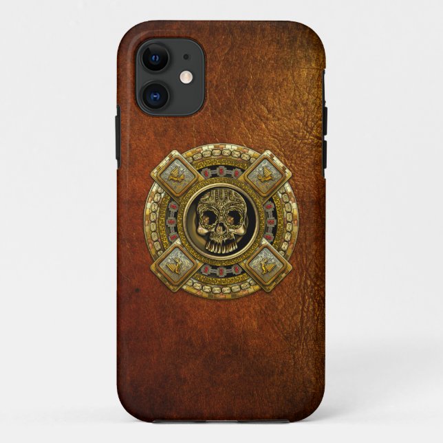 Capa Para iPhone 11 Mictlantecuhtli - deus asteca da morte (Verso)