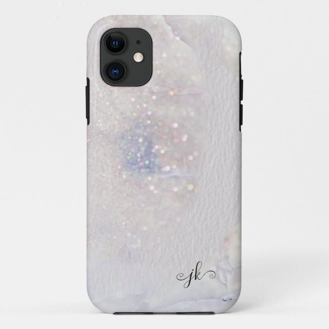 Capa Para iPhone 11 Mineral Óptica de Textura Monograma (Verso)