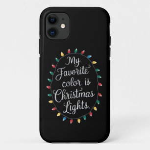 Capa Para iPhone 11 Minha Cor Favorita É Feriado Às Luzes De Natal