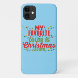 Capa Para iPhone 11 Minha Cor Favorita É Luzes De Natal