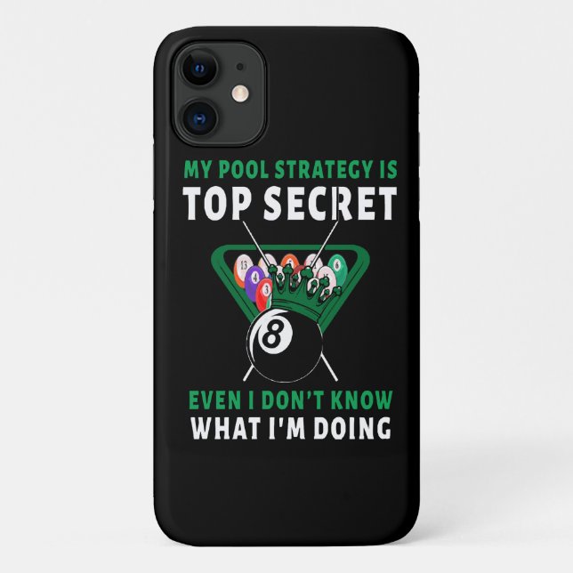 Capa Para iPhone 11 Minha Estratégia de Sinuca Está Empatada (Verso)