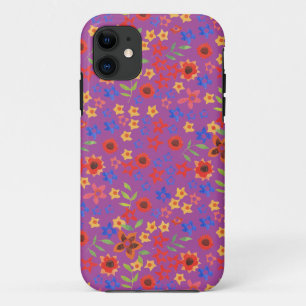 Capa Para iPhone 11 Miniimpressão Floral Retroativa no caso do iPhone