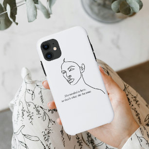 Capa Para iPhone 11 Mínima Negra Ela Se Tornou Uma Menina De Inspira