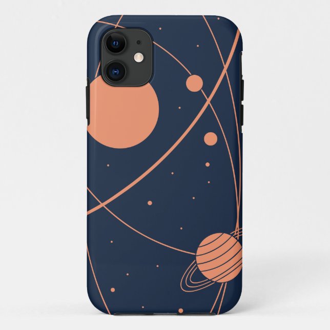 Capa Para iPhone 11 Minimalist Space Orbit iPhone 11 Case (Verso)