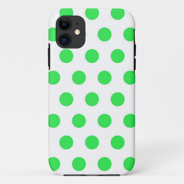 Capa Para iPhone 11 Mint Green Bolinhas (Verso)