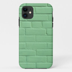 Capa Para iPhone 11 Mint Green Brick Wall