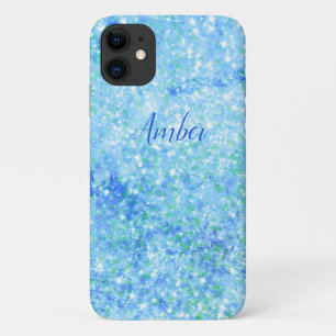 Capa Para iPhone 11 Minúscula Azul Espelho-brilhante Elegante Persona